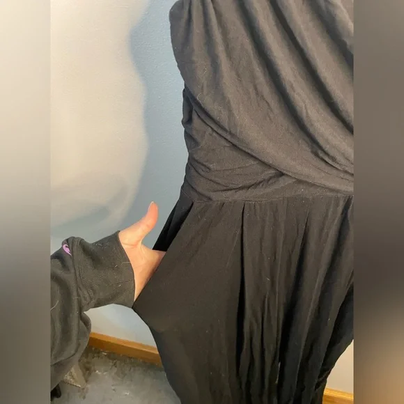 Anthropologie Moulinette Soeurs Black Molly Knit Jumpsuit Wide Leg Quiet Luxury - Picture 7 of 12